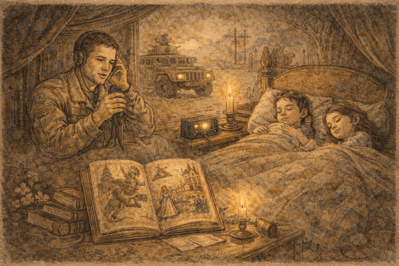 Your Voice Can Still Tuck Them In: Recorded Bedtime Stories for Deployed Parents